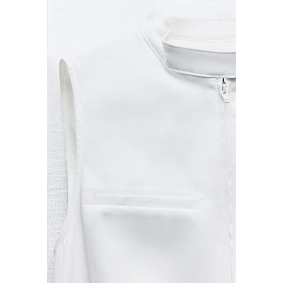 NWT ZARA SLIM FIT VEST TOP WITH BELT - Picture 8 of 9